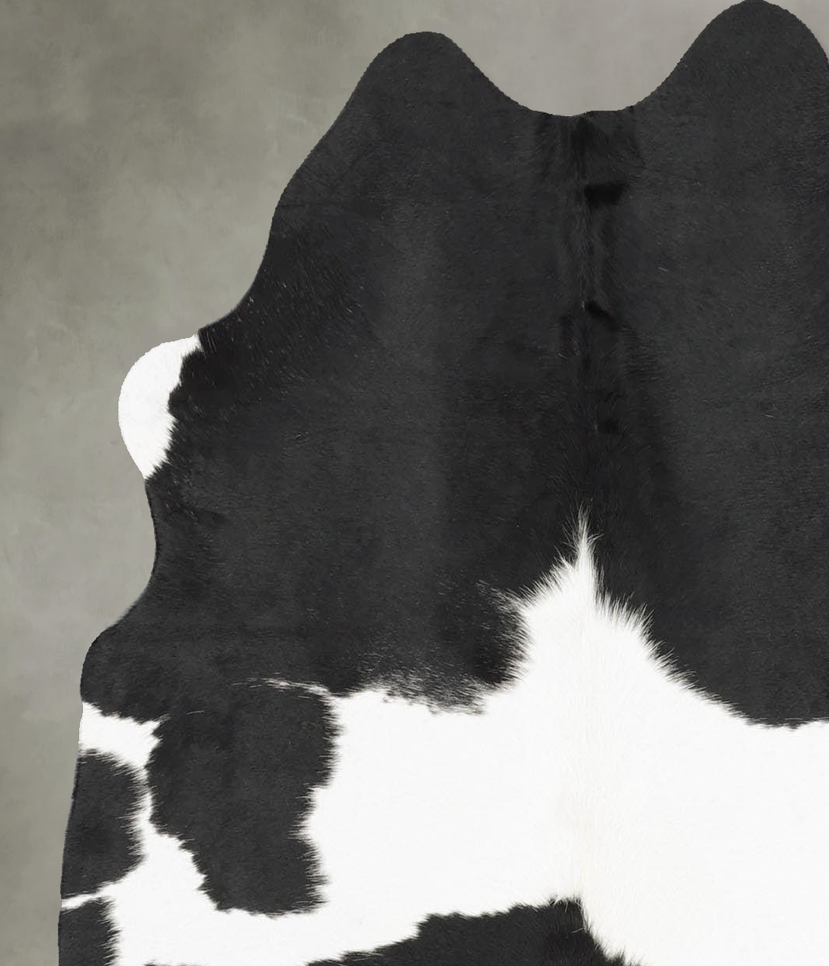 Black and White Medium Brazilian Cowhide Rug 4'8"H x 4'2"W #B30919 by Hudson Hides