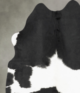 Black and White Medium Brazilian Cowhide Rug 4'8"H x 4'2"W #B30919 by Hudson Hides