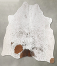 Salt and Pepper Brown Medium Brazilian Cowhide Rug 4'1"H x 4'0"W #B30922 by Hudson Hides