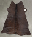 Chocolate Medium Brazilian Cowhide Rug 5'5"H x 4'3"W #B30925 by Hudson Hides