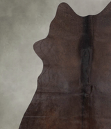 Chocolate Medium Brazilian Cowhide Rug 5'5"H x 4'3"W #B30925 by Hudson Hides
