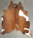 Chocolate and White Medium Brazilian Cowhide Rug 5'4"H x 5'0"W #B30930 by Hudson Hides