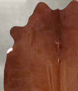 Solid Brown X-Large Brazilian Cowhide Rug 7'0"H x 6'0"W #B30935 by Hudson Hides