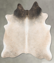 Grey with Beige Large Brazilian Cowhide Rug 6'7"H x 5'8"W #B30937 by Hudson Hides