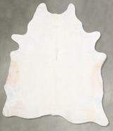 Ivory with Beige XX-Large Brazilian Cowhide Rug 8'10"H x 7'0"W #B30942 by Hudson Hides