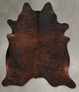 Dark Brindle XX-Large Brazilian Cowhide Rug 7'8"H x 6'9"W #B30943 by Hudson Hides