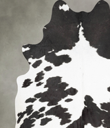 Black and White XX-Large Brazilian Cowhide Rug 8'3"H x 6'11"W #B30944 by Hudson Hides