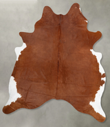 Solid Brown XX-Large Brazilian Cowhide Rug 8'2"H x 6'9"W #B30945 by Hudson Hides