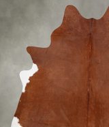 Solid Brown XX-Large Brazilian Cowhide Rug 8'2"H x 6'9"W #B30945 by Hudson Hides