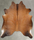 Warm Caramel Large Brazilian Cowhide Rug 6'7"H x 5'11"W #B30948 by Hudson Hides