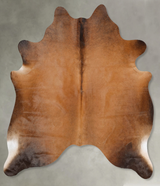 Warm Caramel Large Brazilian Cowhide Rug 6'7"H x 5'11"W #B30948 by Hudson Hides