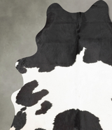 Black and White X-Large Brazilian Cowhide Rug 7'5"H x 5'9"W #B30950 by Hudson Hides