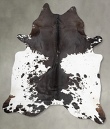 Black and White XX-Large Brazilian Cowhide Rug 7'11"H x 6'7"W #B30951 by Hudson Hides