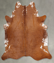 Brown and White Regular X-Large Brazilian Cowhide Rug 7'3"H x 6'10"W #B30954 by Hudson Hides