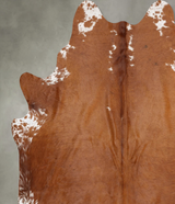 Brown and White Regular X-Large Brazilian Cowhide Rug 7'3"H x 6'10"W #B30954 by Hudson Hides