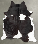 Black and White X-Large Brazilian Cowhide Rug 7'5"H x 6'3"W #B30960 by Hudson Hides