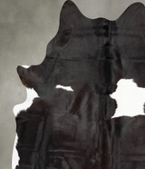 Black and White X-Large Brazilian Cowhide Rug 7'5"H x 6'3"W #B30960 by Hudson Hides