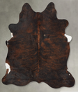 Dark Brindle X-Large Brazilian Cowhide Rug 7'1"H x 6'3"W #B30961 by Hudson Hides
