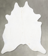Solid White XX-Large Brazilian Cowhide Rug 8'9"H x 7'5"W #B30963 by Hudson Hides