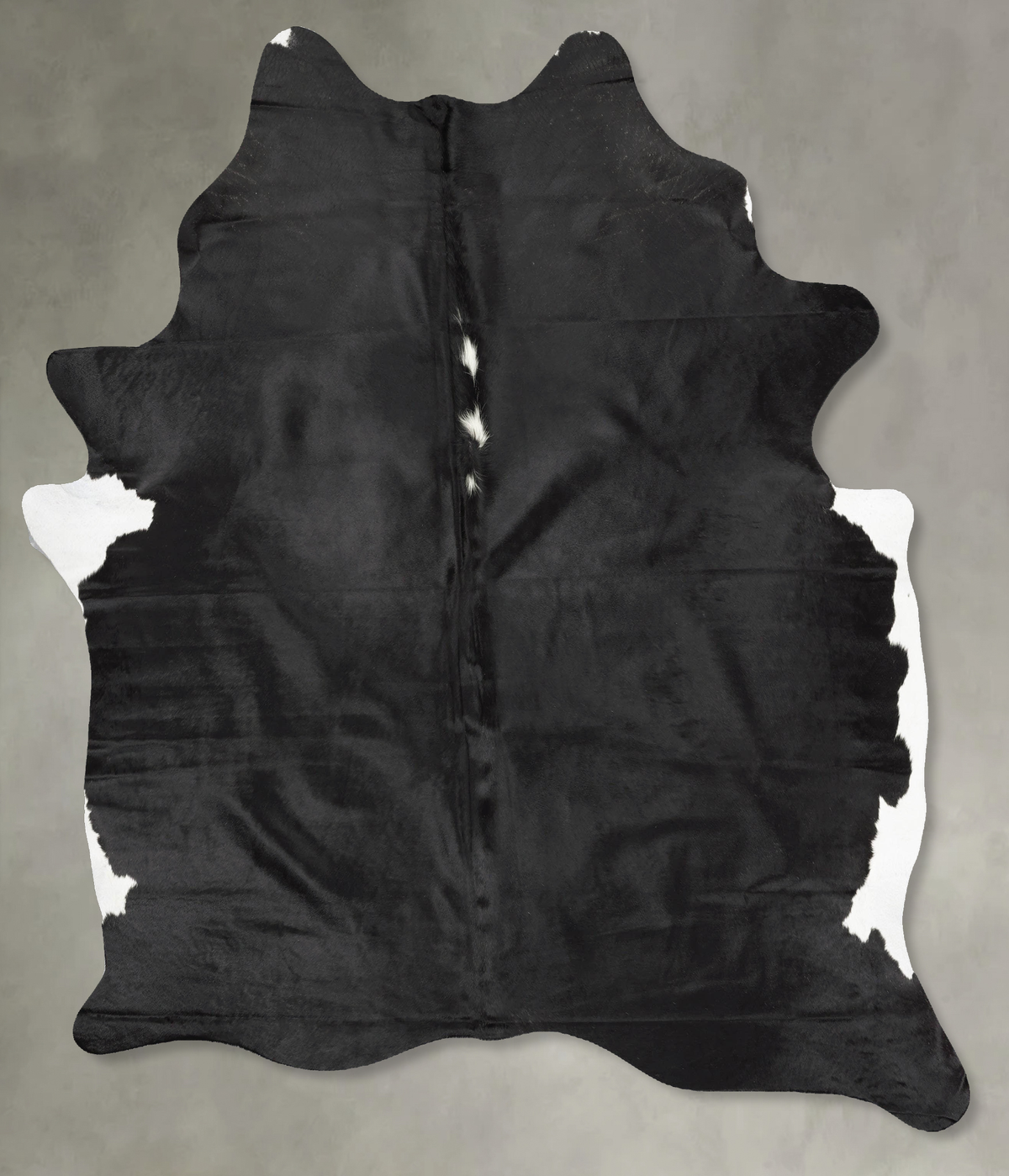 Solid Black Cowhide Rug #B30965