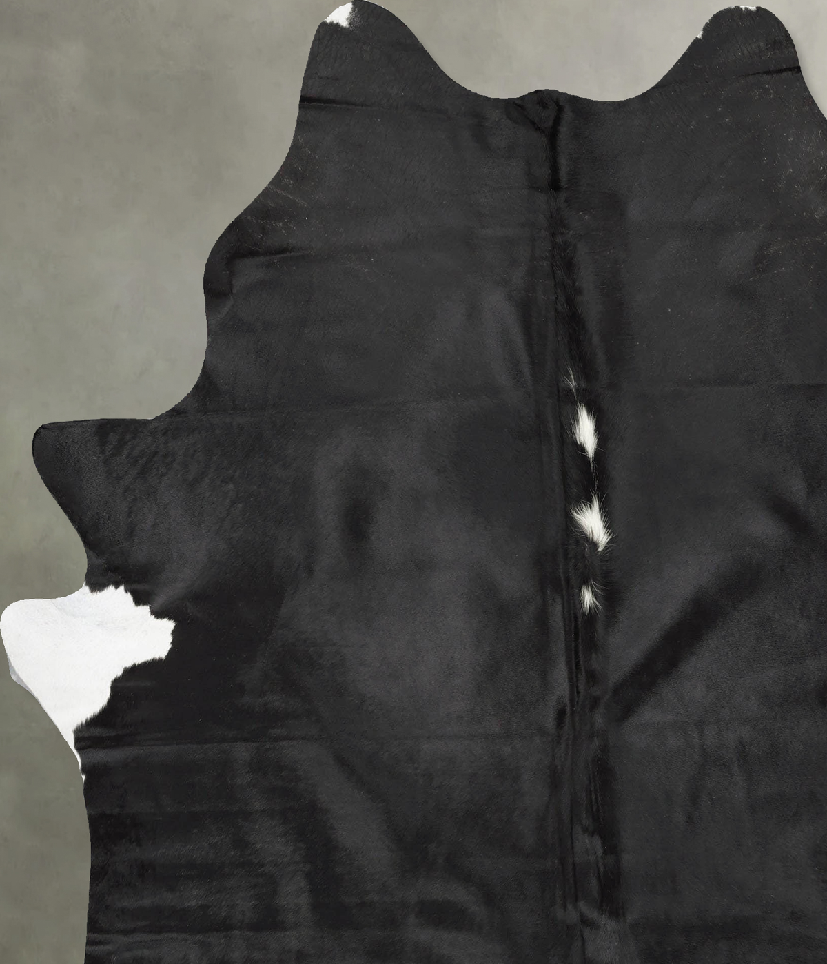 Solid Black XX-Large Brazilian Cowhide Rug 8'0"H x 6'5"W #B30965 by Hudson Hides