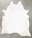 Ivory with Beige X-Large Brazilian Cowhide Rug 7'10"H x 6'0"W #B30968 by Hudson Hides
