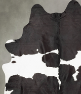 Black and White XX-Large Brazilian Cowhide Rug 8'4"H x 6'2"W #B30970 by Hudson Hides