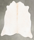 Ivory with Beige Medium Brazilian Cowhide Rug 4'10"H x 5'4"W #B30974 by Hudson Hides