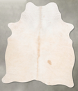 Ivory with Beige Medium Brazilian Cowhide Rug 5'11"H x 4'5"W #B30975 by Hudson Hides