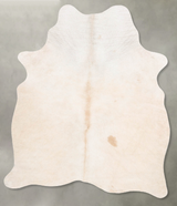 Ivory with Beige Medium Brazilian Cowhide Rug 5'11"H x 4'5"W #B30975 by Hudson Hides