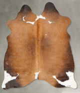 Light Caramel Medium Brazilian Cowhide Rug 5'5"H x 4'5"W #B30976 by Hudson Hides