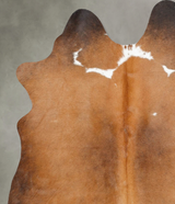 Light Caramel Medium Brazilian Cowhide Rug 5'5"H x 4'5"W #B30976 by Hudson Hides