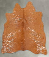 Salt and Pepper Brown Medium Brazilian Cowhide Rug 4'9"H x 4'10"W #B30977 by Hudson Hides