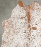 Salt and Pepper Brown Medium Brazilian Cowhide Rug 4'7"H x 4'7"W #B30979 by Hudson Hides
