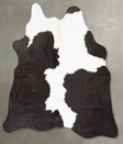 Black and White Medium Brazilian Cowhide Rug 4'1"H x 4'4"W #B30980 by Hudson Hides