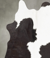 Black and White Medium Brazilian Cowhide Rug 4'1"H x 4'4"W #B30980 by Hudson Hides