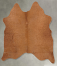 Solid Brown Medium Brazilian Cowhide Rug 4'11"H x 4'7"W #B30983 by Hudson Hides