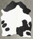 Black and White Medium Brazilian Cowhide Rug 5'6"H x 4'5"W #B30987 by Hudson Hides