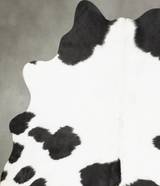 Black and White Medium Brazilian Cowhide Rug 5'8"H x 4'9"W #B30988 by Hudson Hides