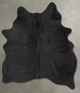 Solid Black Medium Brazilian Cowhide Rug 5'10"H x 4'9"W #B30991 by Hudson Hides