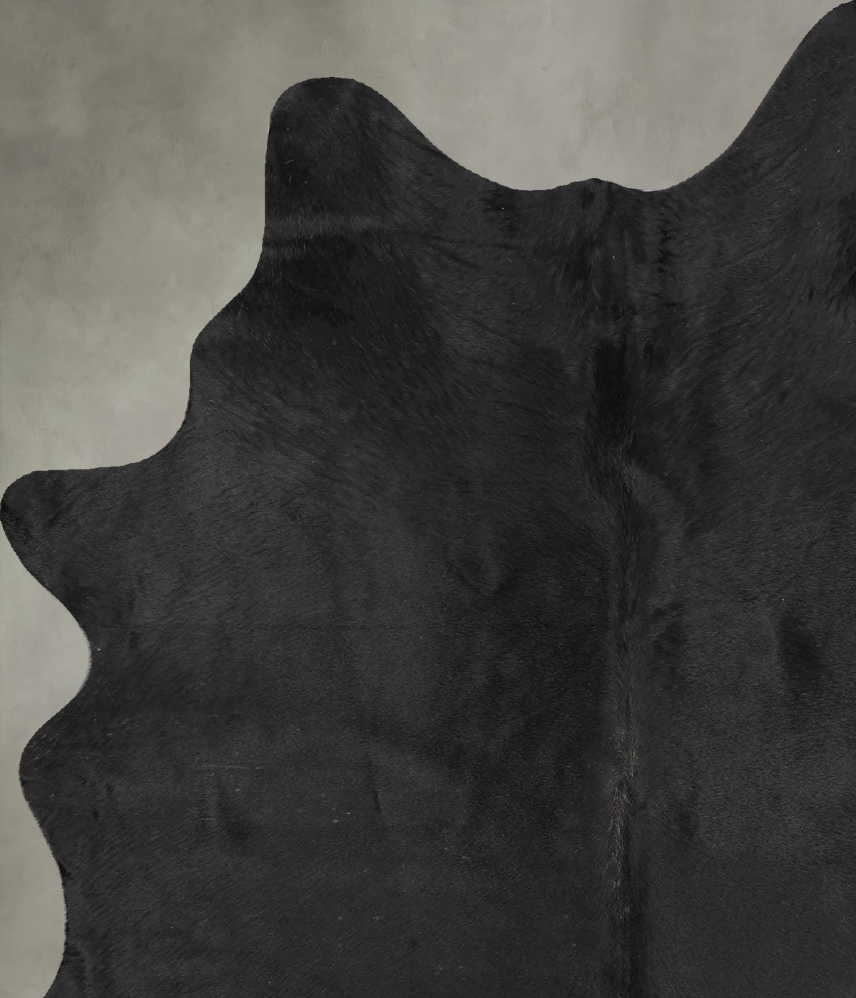 Solid Black Medium Brazilian Cowhide Rug 5'10"H x 4'9"W #B30991 by Hudson Hides