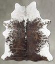 Salt and Pepper Brown Medium Brazilian Cowhide Rug 6'3"H x 4'6"W #B30998 by Hudson Hides