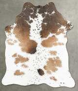 Chocolate and White Medium Brazilian Cowhide Rug 5'7"H x 4'0"W #B31000 by Hudson Hides