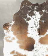 Chocolate and White Medium Brazilian Cowhide Rug 5'7"H x 4'0"W #B31000 by Hudson Hides