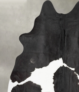 Black and White Medium Brazilian Cowhide Rug 5'7"H x 5'4"W #B31001 by Hudson Hides