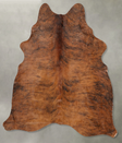 Medium Brindle Large Brazilian Cowhide Rug 5'10"H x 5'2"W #B31002 by Hudson Hides