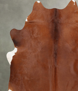 Solid Brown X-Large Brazilian Cowhide Rug 7'7"H x 6'7"W #B31005 by Hudson Hides