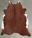 Brown and White Regular XX-Large Brazilian Cowhide Rug 8'1"H x 7'3"W #B31006 by Hudson Hides