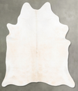 Ivory with Beige X-Large Brazilian Cowhide Rug 7'8"H x 6'6"W #B31007 by Hudson Hides