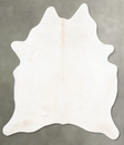 Solid White X-Large Brazilian Cowhide Rug 7'9"H x 6'0"W #B31010 by Hudson Hides